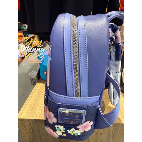 Loungefly Disney Lilo & Stitch Floral Sunset Scene Mini Backpack
